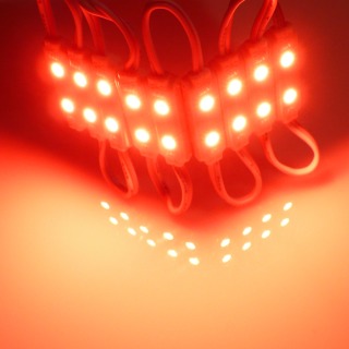 Chain of 8 Micro (12v) 2 LED Modules in Red
